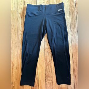 VS PINK Black cropped yoga leggings